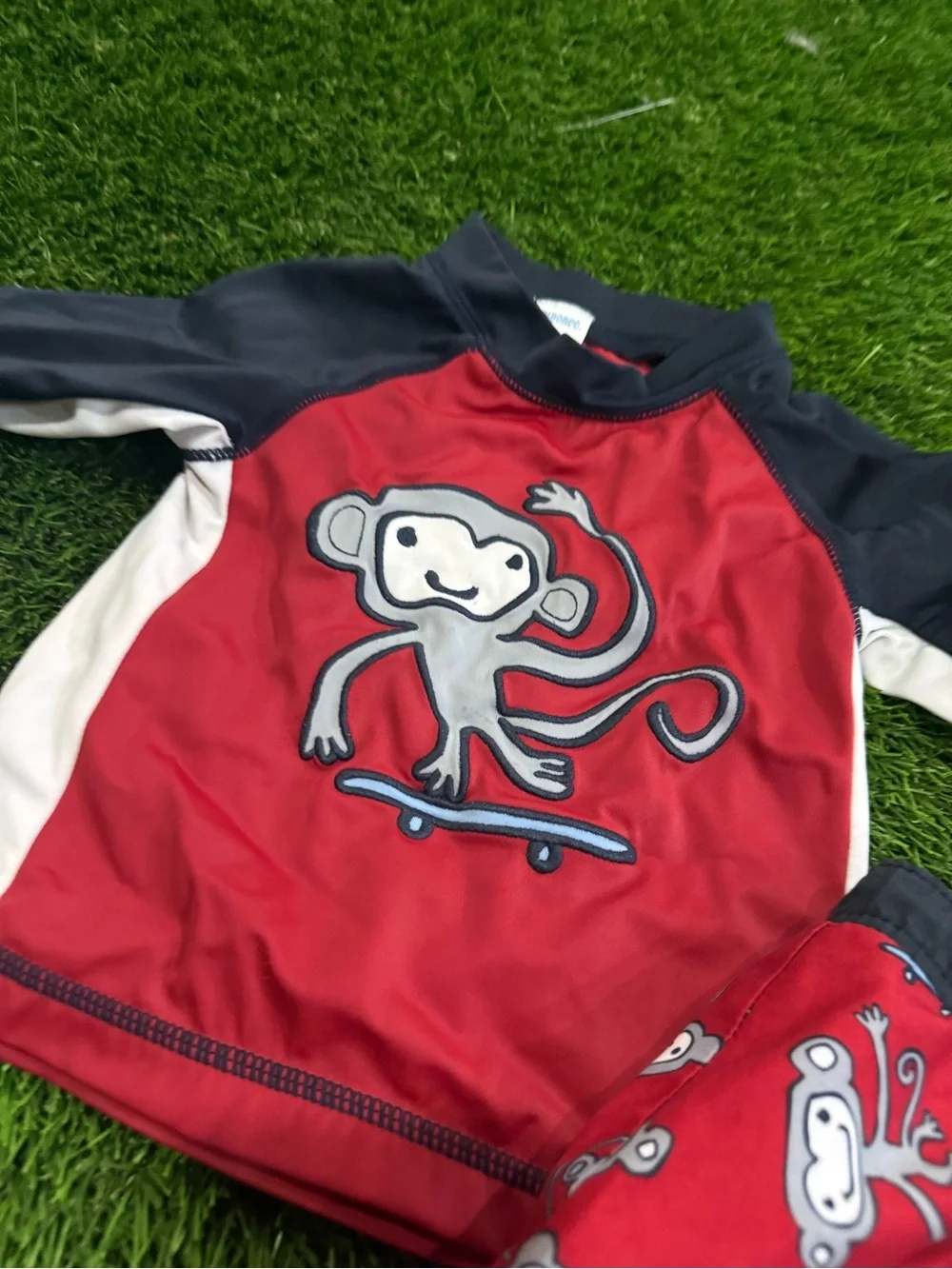 Vintage Gymboree Swim Trunks and Rashguard Top- Matching Set